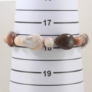 Pear Shape Between 8mm Beads Multi-Color Agate Bracelet