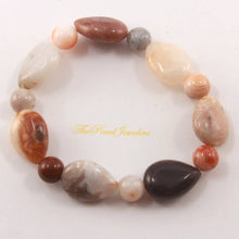 Load image into Gallery viewer, Pear Shape Multi-Color Agate with 8mm Beads Bracelet