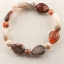 Load image into Gallery viewer, Pear Shape Multi-Color Agate with 8mm Beads Bracelet