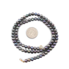 Load image into Gallery viewer, Double Strand Peacock Pearl Necklace with 14K White Gold Clasp
