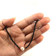Load image into Gallery viewer, Black Onyx &amp; Pearl Necklace with 14K Gold Beads