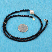 Load image into Gallery viewer, Black Onyx &amp; Pearl Necklace with 14K Gold Beads