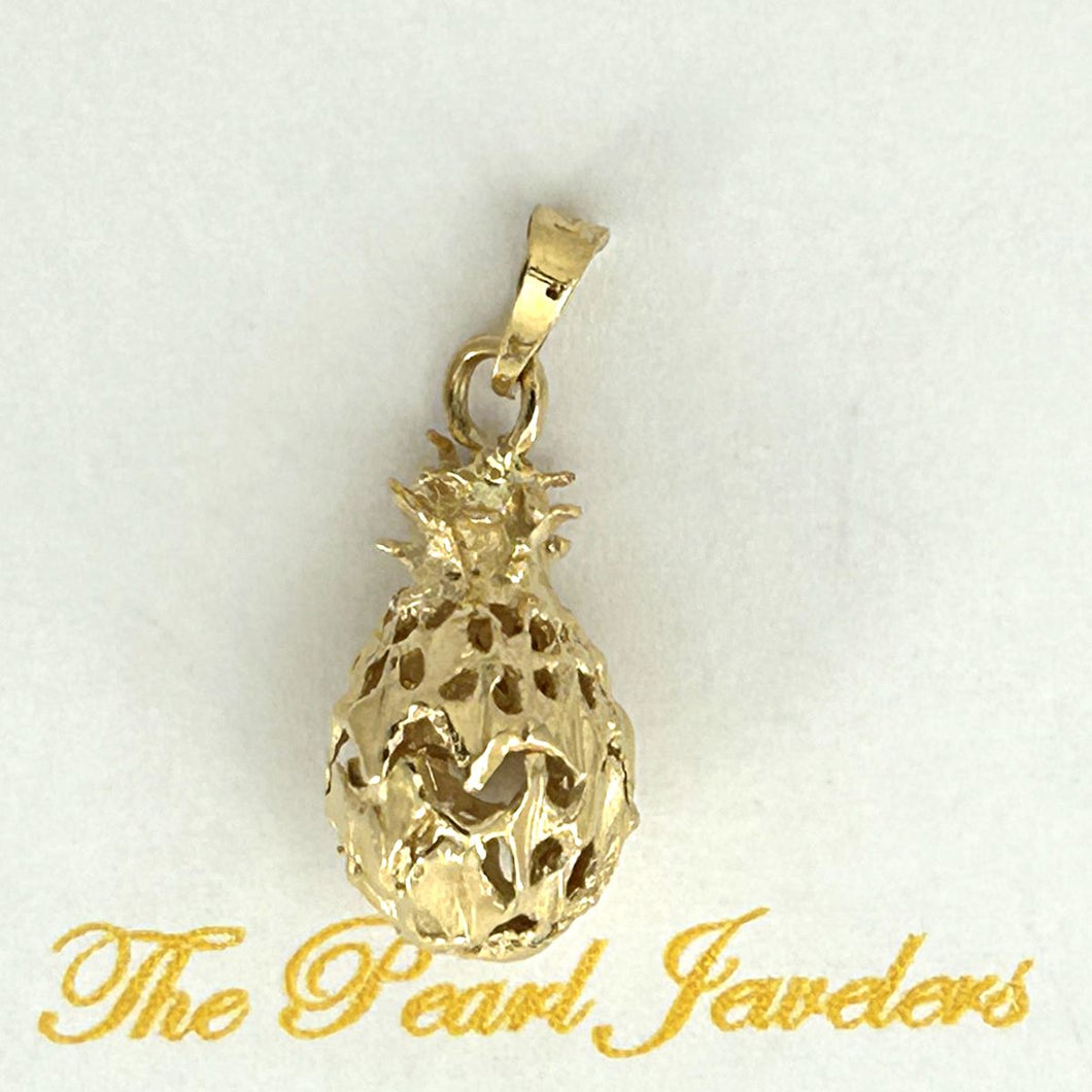 14k Gold Pineapple Charm Pendant