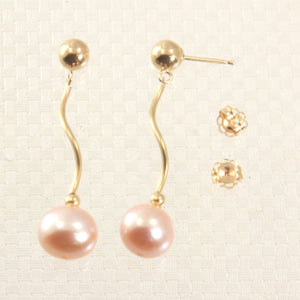 Pink-Cultured-Pearl-14k-Yellow-Gold-Spiral-Tube-Dangle-Earrings-1015342