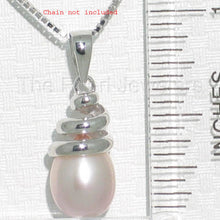 Load image into Gallery viewer, Pink Cultured Pearl Pendant – 14k White Gold Cone Bail