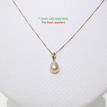 Load image into Gallery viewer, AAA Pink Freshwater Pearl Pendant – 14k Yellow Gold + Box Chain