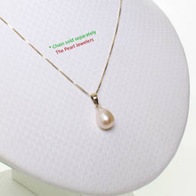 Load image into Gallery viewer, AAA Pink Freshwater Pearl Pendant – 14k Yellow Gold + Box Chain