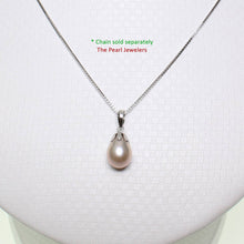 Load image into Gallery viewer, Pink Pearl Pendant – 14k White Gold Claw Bail