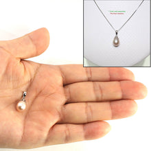 Load image into Gallery viewer, Pink Pearl Pendant – 14k White Gold Claw Bail