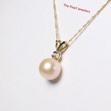 Load image into Gallery viewer, Pink Pearl Pendant – 14k Yellow Gold with Diamond Bail