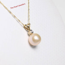 Load image into Gallery viewer, Pink Pearl Pendant – 14k Yellow Gold with Diamond Bail