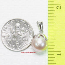 Load image into Gallery viewer, Pink Pearl Pendant – 14k White Gold Claw Bail with Diamonds