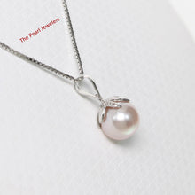Load image into Gallery viewer, Pink Pearl Pendant – 14k White Gold Claw Bail with Diamonds