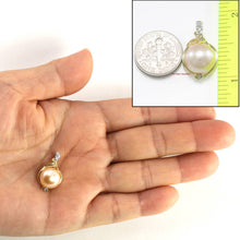Load image into Gallery viewer, 2000102 AAA Pink Cultured Pearl Diamonds 14k Pendant Necklace