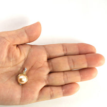 Load image into Gallery viewer, 2000102 AAA Pink Cultured Pearl Diamonds 14k Pendant Necklace