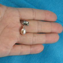 Load image into Gallery viewer, Pink Pearl Pendant – 14k Yellow Gold Tunnel Bail + Diamonds