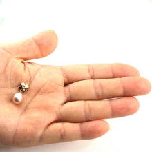 Load image into Gallery viewer, Pink Pearl Pendant – 14k Yellow Gold X Bail + Diamonds