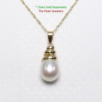 Pink Pearl Pendant – 14k Yellow Gold Cone Bail