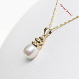 Pink Pearl Pendant – 14k Yellow Gold Cone Bail
