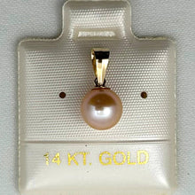 Load image into Gallery viewer, Pink Pearl Pendant – 14k Yellow Gold Mini Drop