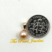 Load image into Gallery viewer, Pink Pearl Pendant – 14k Yellow Gold Mini Drop
