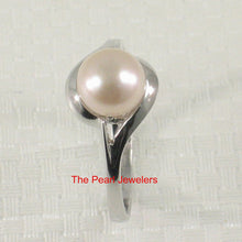 Load image into Gallery viewer, Solid Sterling Silver .925 Pink Peach Cultured Pearl Solitaire Ring