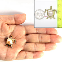 Load image into Gallery viewer, Pink Pearl Turtle Pendant – 14k Yellow Gold (Hawaiian Honu)