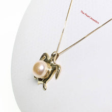 Load image into Gallery viewer, Pink Pearl Turtle Pendant – 14k Yellow Gold (Hawaiian Honu)