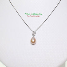 Load image into Gallery viewer, Pink Pearl Plumeria Pendant – 14k White Gold Hawaiian Style