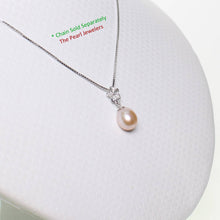 Load image into Gallery viewer, Pink Pearl Plumeria Pendant – 14k White Gold Hawaiian Style