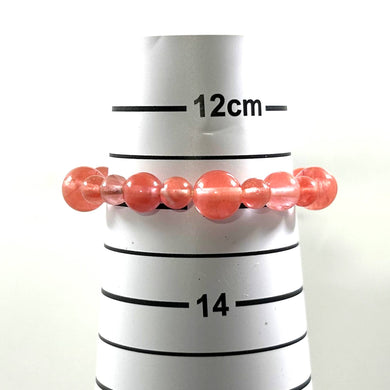 6–10mm Pink Watermelon Quartz Beads Stretch Bracelet