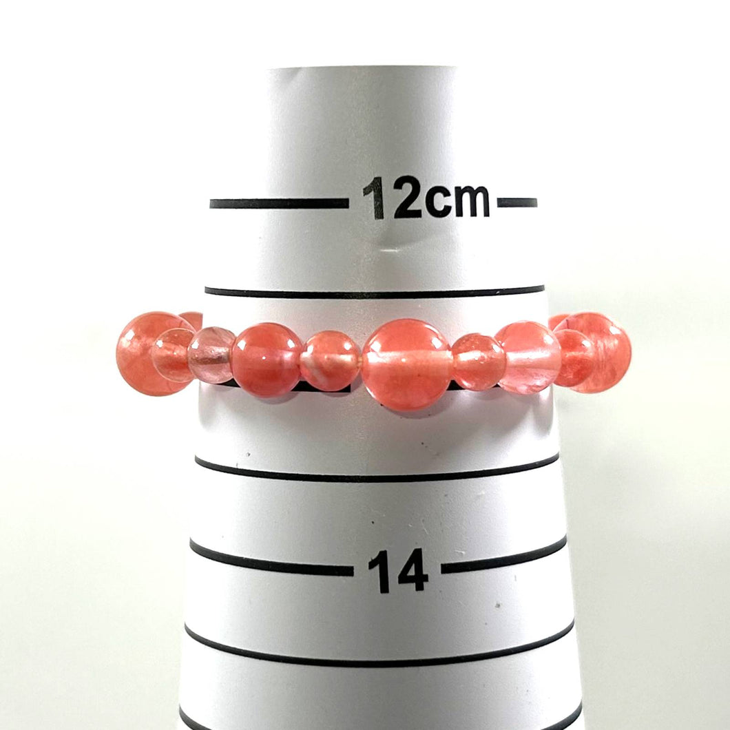 6–10mm Pink Watermelon Quartz Beads Stretch Bracelet