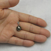 Load image into Gallery viewer, Plumeria-Bale Black Tahitian Pearl Pendant 14k