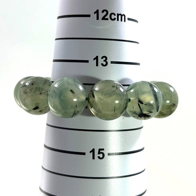 17–18mm Prehnite Gemstone Stretch Bracelet
