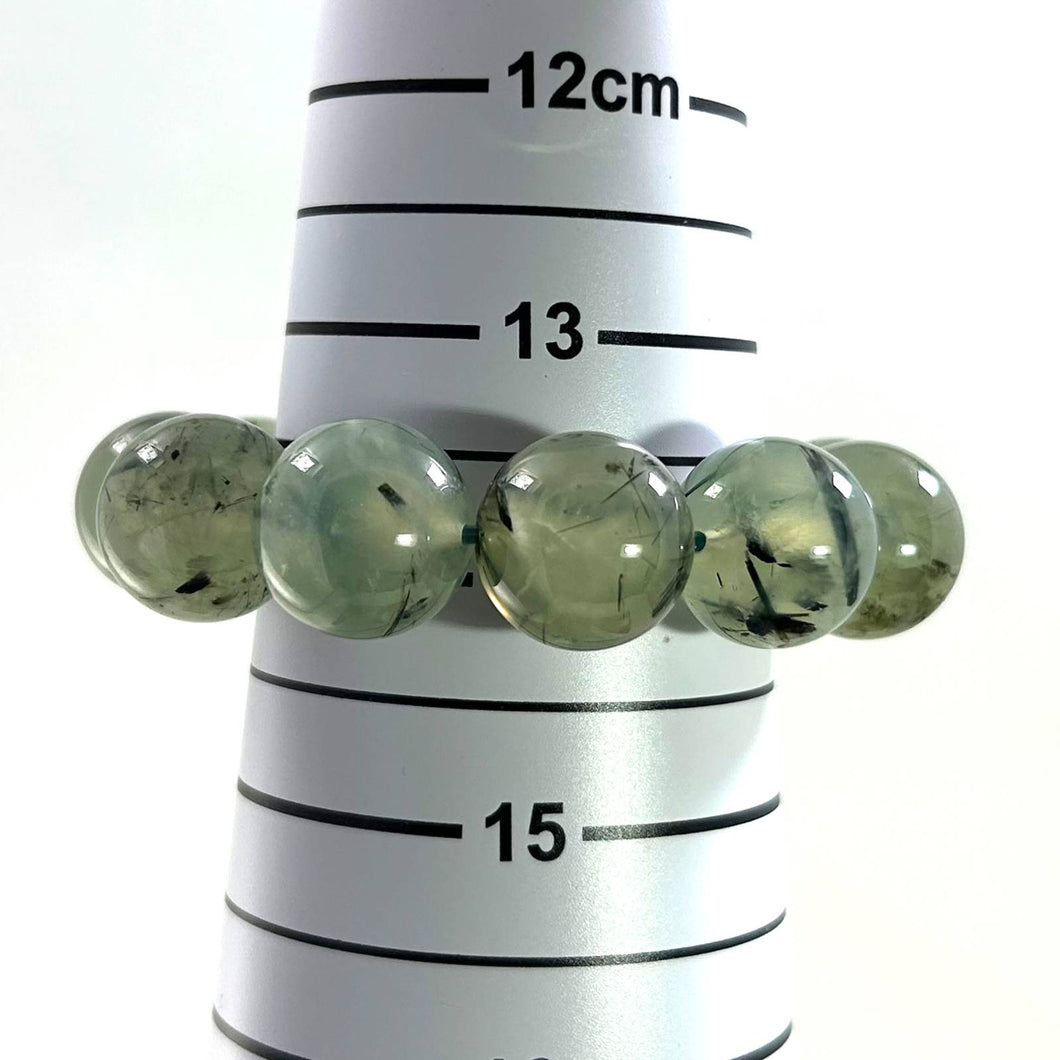17–18mm Prehnite Gemstone Stretch Bracelet