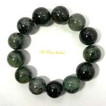 Load image into Gallery viewer, 17–18mm Prehnite Gemstone Stretch Bracelet
