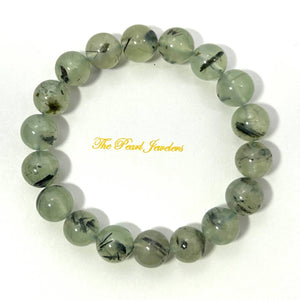 10mm Prehnite Crystal Gemstone Stretch Bracelet