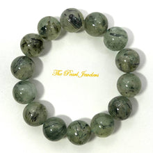 Load image into Gallery viewer, 13mm Prehnite Crystal Gemstone Stretch Bracelet