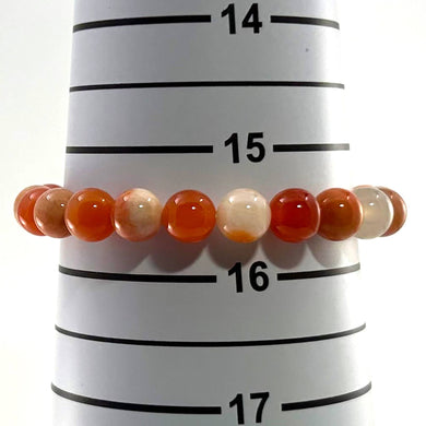 8mm Red Agate Beads Endless Bracelet