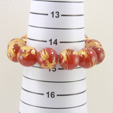 Load image into Gallery viewer, 16mm Red Agate Engraving Dragon Beads Bracelet