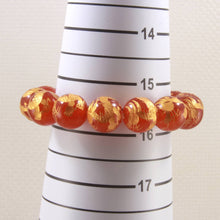 Load image into Gallery viewer, 14mm Red Agate Engraving Golden Dragon Beads Bracelet