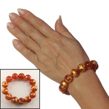 Load image into Gallery viewer, 14mm Red Agate Engraving Golden Dragon Beads Bracelet