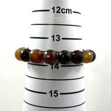 Load image into Gallery viewer, 10mm Faceted Red Forest Agate Beads Stretch Bracelet