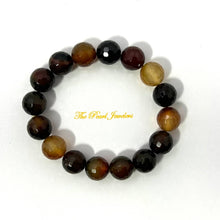 Load image into Gallery viewer, 10mm Faceted Red Forest Agate Beads Stretch Bracelet