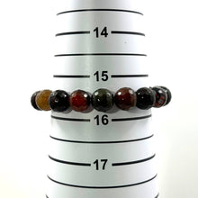 Load image into Gallery viewer, 10mm Faceted Red Forest Agate Beads Stretch Bracelet