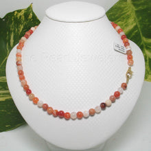 Load image into Gallery viewer, Red Multi-Color Agate Bead Necklace – 6mm
