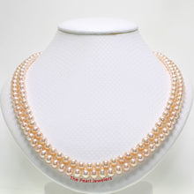 Load image into Gallery viewer, Romantic Pink Double Strand Cultured Pearl Necklace with 14K Yellow Gold Clasp