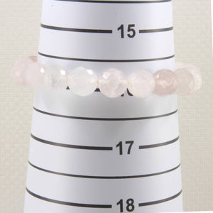 10mm Faceted Rose Quartz Beads Endless Bracelet