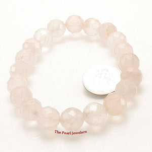 10mm Faceted Rose Quartz Beads Endless Bracelet