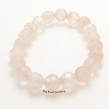 Load image into Gallery viewer, 10mm Faceted Rose Quartz Beads Endless Bracelet